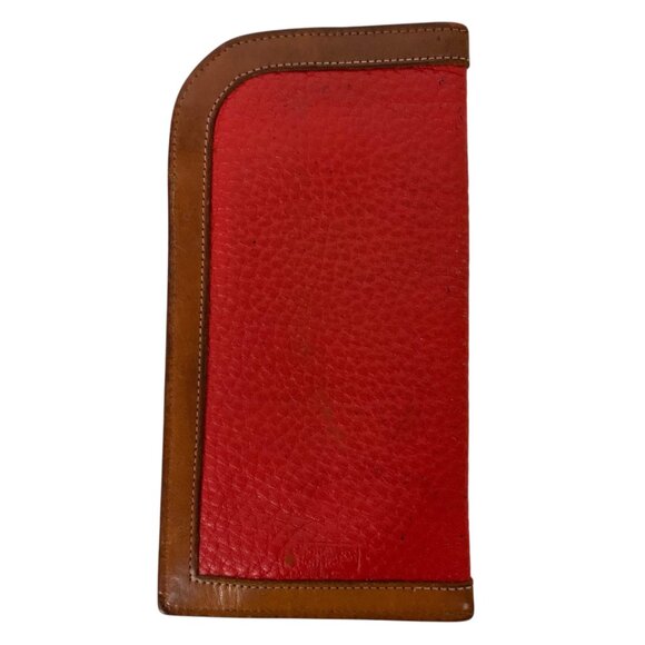 Vintage Dooney & Bourke All-Weather Leather Eyeglasses Holder Pouch Red Brown - Picture 2 of 4